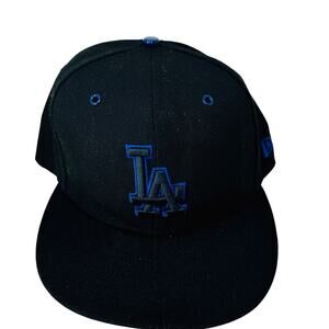 New Era 59Fifty MLB Los‎ Angeles Dodgers Baseball Cap Fitted Black Mens 7 3/8